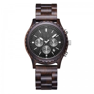 Luxe geschenken Mode Houten horloge Heren Casual Militaire mannelijke klok